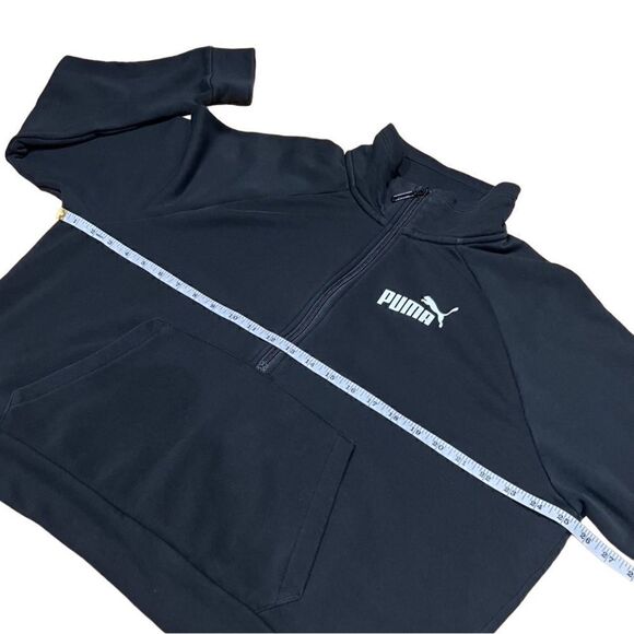 Puma half zipper cropped pull over sweatshirt black size XL - Picture 13 of 15